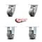 Service Caster 4 Inch Kingpinless Thermoplastic Rubber Wheel Swivel Caster Swivel 2 Rigid, 2PK SCC-KP30S420-TPRRD-2-R-2 - alternate 4